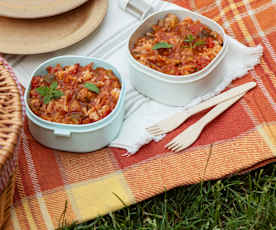 Wegańskie leczo z ryżem