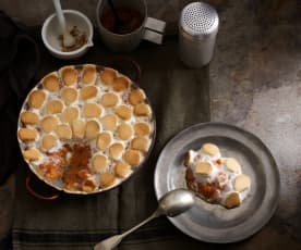 Caçarola de batata-doce e marshmallow