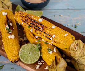 Barbecued Mexican street corn