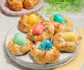 Easter Egg Bread Nests