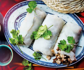 Banh cuon (crêpes vietnamiennes au porc)