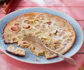 Buchweizen-Pfannkuchen mit Rhabarber