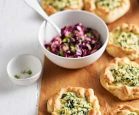 Cauliflower Pockets and Red Cabbage Salad