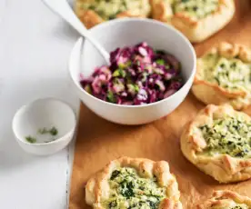Cauliflower Pockets and Red Cabbage Salad