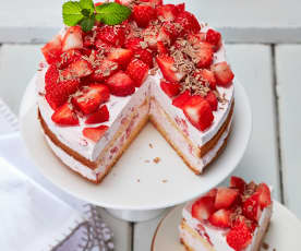 Erdbeer-Sahne-Torte ohne Gelatine