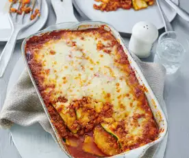 Zucchini-Knödel-Lasagne