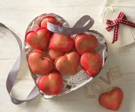 Macarons em forma de coração