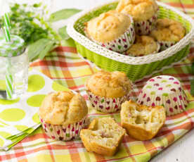 Muffin salati prosciutto e formaggio