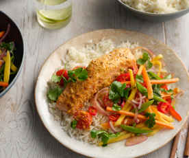 Thai Salmon Parcels with Jasmine Rice 