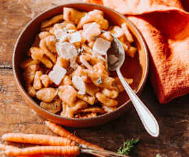 Gnocchi de carotte et pomme de terre au beurre de sauge