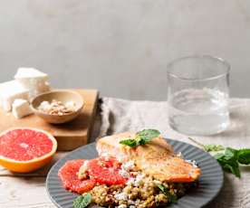 Salmon with Grapefruit Quinoa