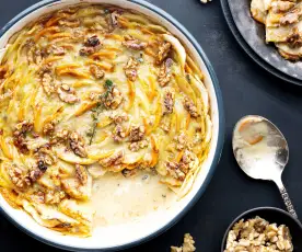 Root Veggie Gratin with Blue Cheese