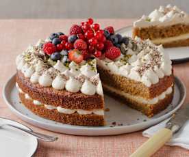 Vegane Karotten Torte mit Manner Original Neapolitaner Schnitten