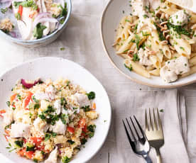 Multi-inzetbaar | Kip piccata pasta / kip noodle salade / kip couscous salade