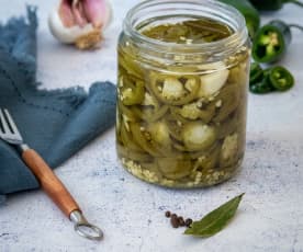 Pickled jalapeños (Thermomix® Cutter, TM6)