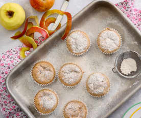 Muffins de casca de maçã