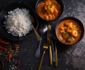 Prawn Curry with Basmati Rice