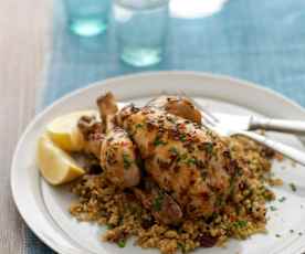 Jarní kuřátko v páře s quinou 