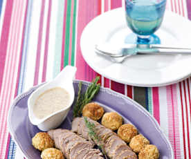 Lombinhos de porco com mostarda