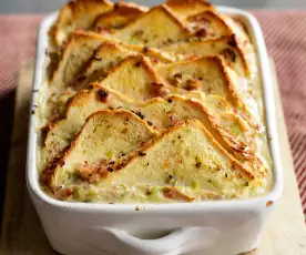 Savoury Bread and Butter Pudding
