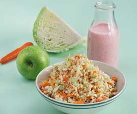 Surówka z białej kapusty z rzodkiewkową salsą