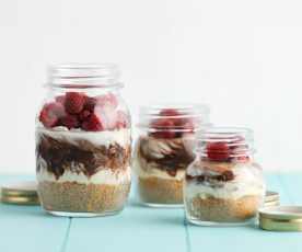 Swirl de chocolate e framboesa