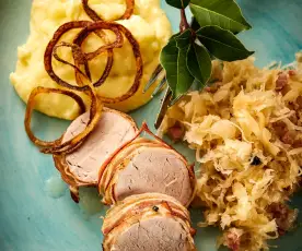 Pork Fillet with Sauerkraut and Potato Purée