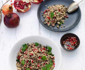 Millet Salad with Lentils and Pomegranate