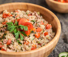 Taboulé met quinoa en tonijn