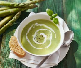 Spargel-Rucola-Suppe