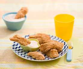 Paluszki rybne i sos tysiąca wysp