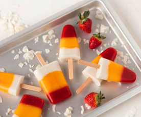 Mango-Erdbeer-Kokos-Eis