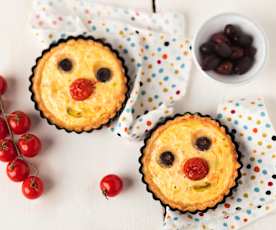 Petites quiches en bonhomme