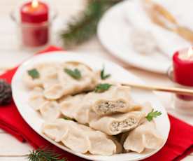 Pierogi z grzybami i karpiem