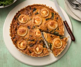Spinach, Tomato and Goat's Cheese Quiche