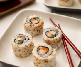 Sushi z krewetkami w tempurze