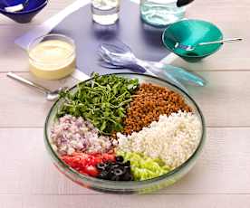 Sałatka z soczewicą w stylu greckim