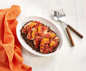 Chicken and Quinoa with Peach Salsa