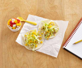 Chicken Soft Tacos with Fruit Salsa
