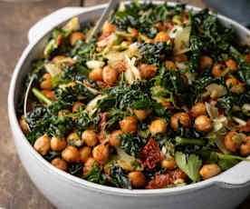 Cavolo Nero and Roasted Chickpea Salad