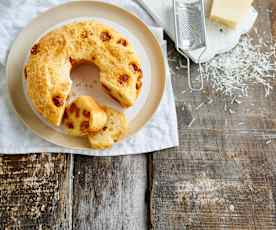 Pão de queijo com linguiça