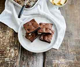 Brownie de três chocolates