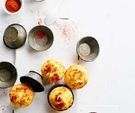 Muffins de milho e salmão