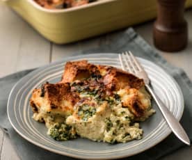 Baked Spinach and Cheese Strata
