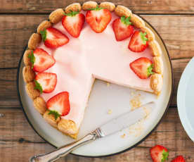 Cheesecake aux fraises et marshmallows 