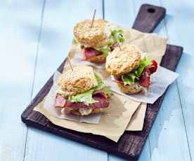 Schinken-Käse-Scones mit Pastrami