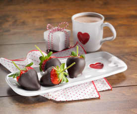 Chocolate Covered Strawberries and Hot Cocoa for Two