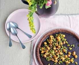 Tarte de chocolate e praliné