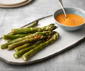 Asparagus with Romesco Sauce