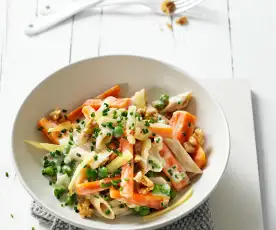 One pot pasta petits pois-carottes 